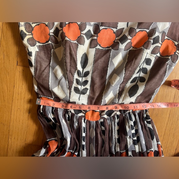 50s Vintage Fit and Flare Sundress with Pleated Skirt - Picture 3 of 8